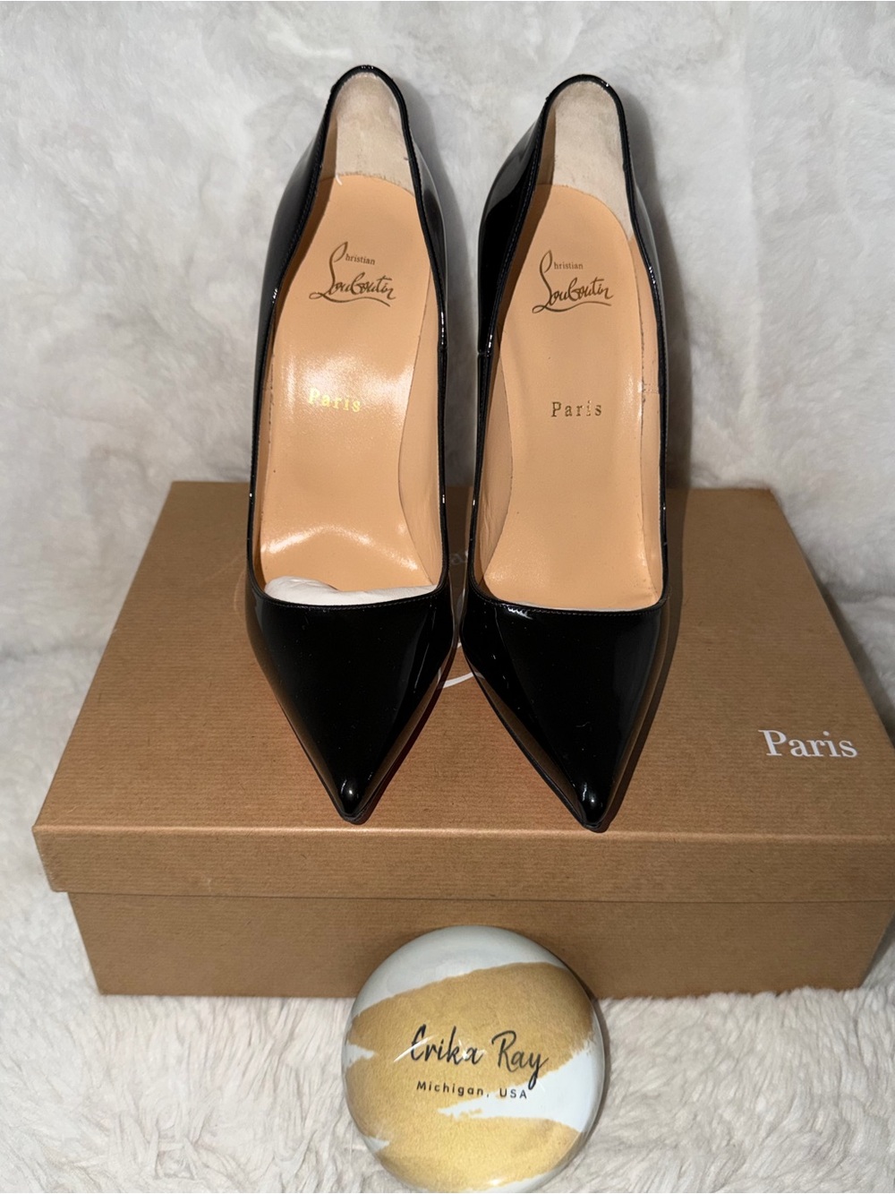 Christian Louboutin Black Patent So Kate Pumps- SIZE 40.5